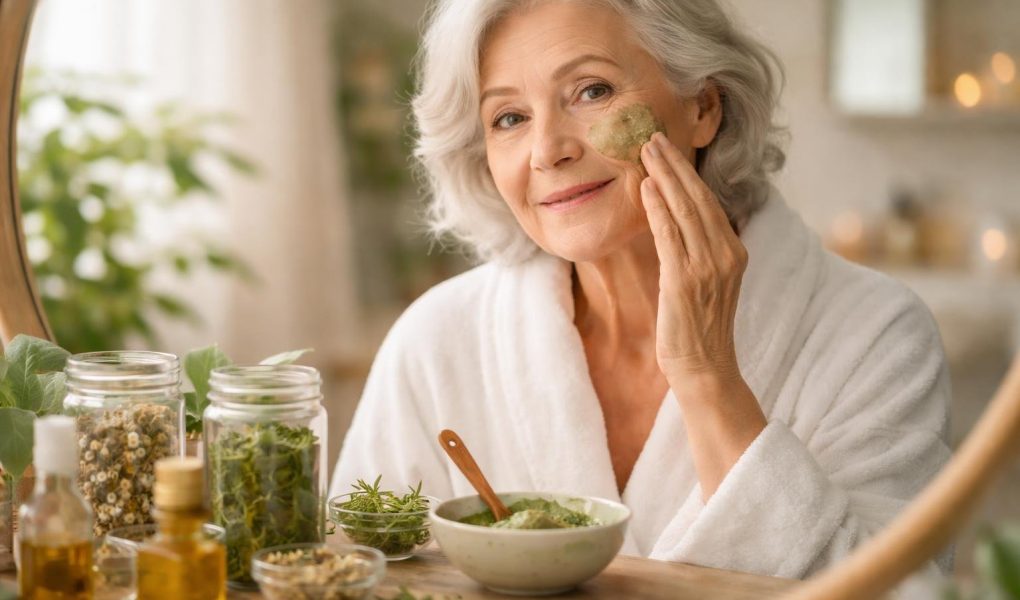 femme-agee-melange-naturel-salle-bain