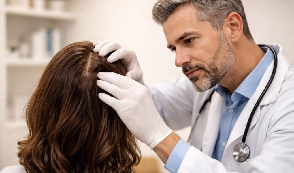 medecin-examen-cuir-chevelu-cabinet