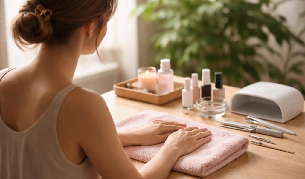 femme-dos-table-manucure-plante