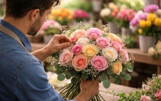 fleuriste-bouquet-roses-etals-couleurs