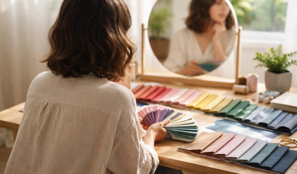 personne-miroir-echantillons-tissus-couleurs