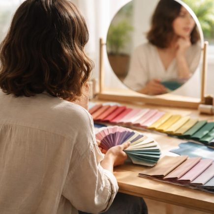 personne-miroir-echantillons-tissus-couleurs