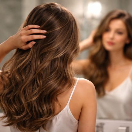 femme-miroir-cheveux-salle-bain