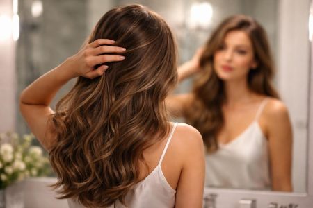 femme-miroir-cheveux-salle-bain