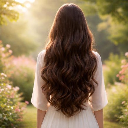 personne-dos-cheveux-longs-jardin-verdoyant