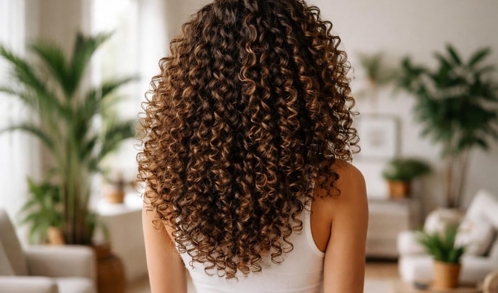 femme-boucles-volumineuses-salon-moderne