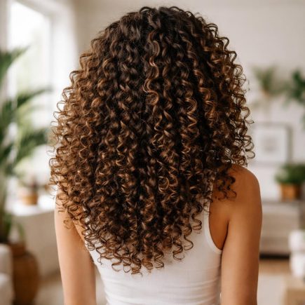 femme-boucles-volumineuses-salon-moderne